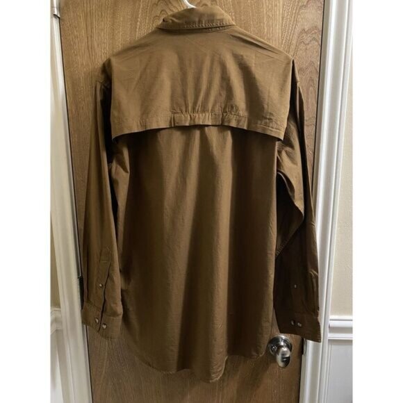 BERETTA Brown Button Up Long Sleeve Shirt Vented Field Hunting Shooting Mens M - Picture 8 of 12